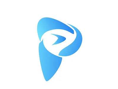 Logo Design aqua blue clean dailyuichallenge design gradient logo logodesign minimal p startup startup branding startup logo ui ux