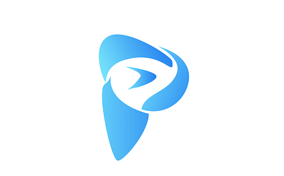 Logo Design aqua blue clean dailyuichallenge design gradient logo logodesign minimal p startup startup branding startup logo ui ux