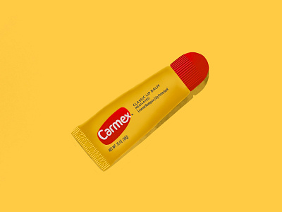 Lip Balm 3d illustration lip balm procreate render