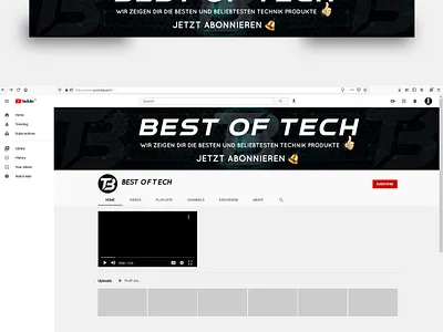 BEST OF TECH Youtube banner banner cover banner facebook socialmedia uidesign uxdesign youtube