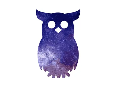 Cosmic Owl 2d animal animal illustration animals astronomy bird bird illustration cosmic galaxy illustration night owl space stars