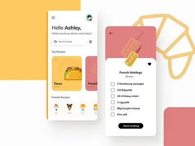 Recipe app figma food recipe recipeapp ui uidesign