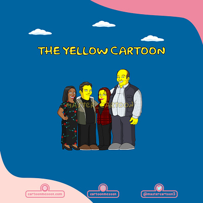 FAMILY animation animation 2d cartoon cute design family family portrait funny illustration mastercartoon simpsons yellow yellowme