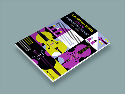 Orchestral Etudes for the Auditioning Violist book book cover book cover art book cover design branding classical colorful cover art cover artwork design graphic design grid illustration music pattern popart repetition viola violin violist