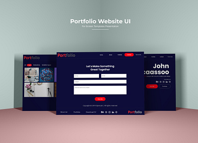 Personal Portfolio website template UI Design