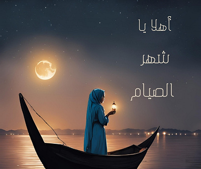 Fasting month : Welcome Ramadan branding cool design duaaa graphic design hijrah illustration islamic moon muslim woman muslims poster social media post welcome ramadan