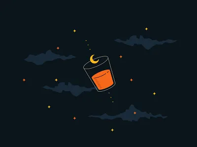 Moon Drink art creative design drink illustration moon vector
