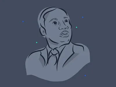Martin Luther King Jr. Day blm design illustration martin luther king jr mlk portrait social vector