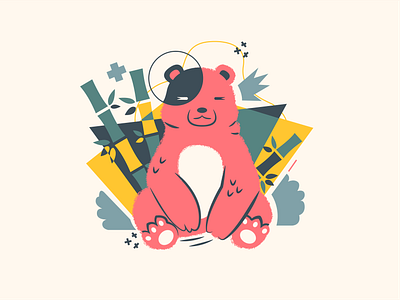Animal Bear animal drawing drawings geometry illustration illustrator procreate sketch vector