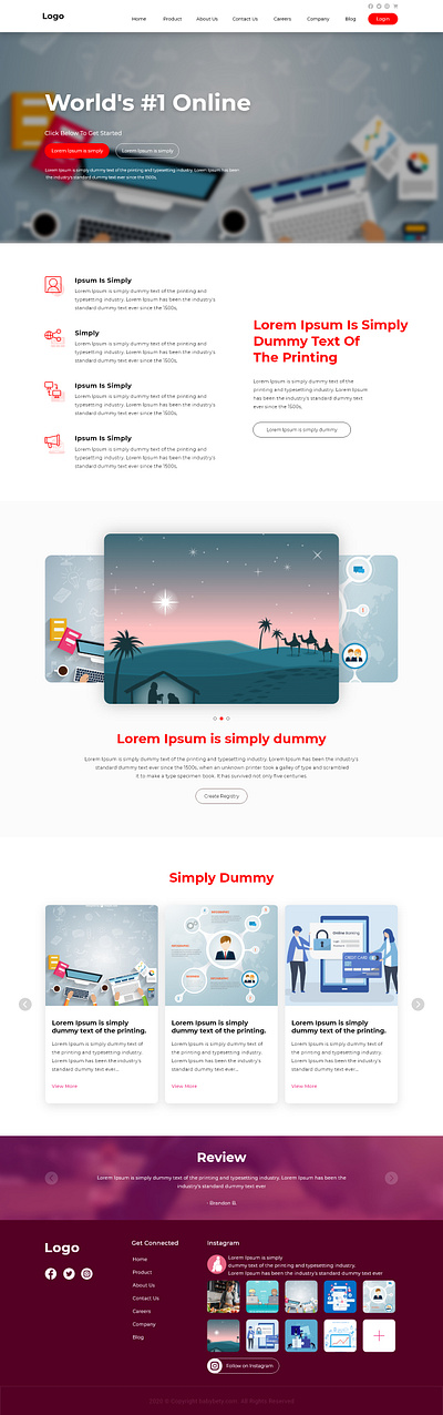 Web layout Demo web website