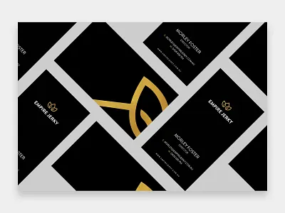 Empire Jerky Bizz Cards black brand branding business card gold