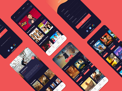 Movie App animation app app idea application creative app creative design dark app illustration modern app uidesign user experience user interface ui userinterface ux