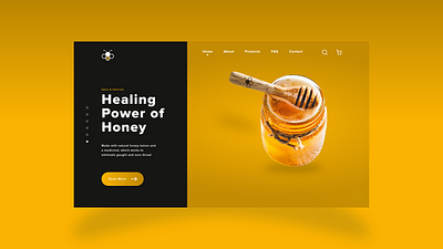 Power of Honey Web UI Design adobe xd app app design art creative design designer graphic design illustration inspiration mockup ui uidesign uiux uiuxdesign uiuxdesigner ux uxdesign web design wireframe