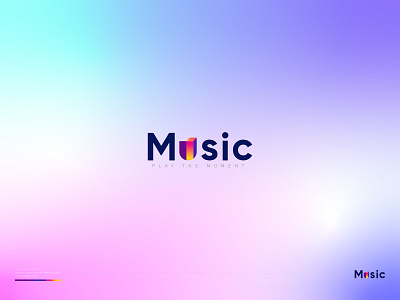 Music wordmark logo - Modern music logo - Music logo ideas ahmed rumon animation branding design colorful design gradient heart logo logotype love modern logo modern logo design music retro rumzzline ui vector website wordmark