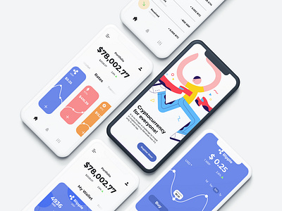 Mobile Cryptocurrency App Exploration crypto wallet cryptocurrency design interface mobile app mobile app design ui ui ux ux