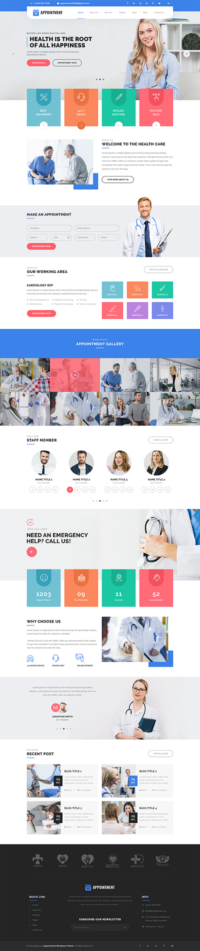 Buy Appointment WordPress Theme For HeathCare Clinics And Hospit