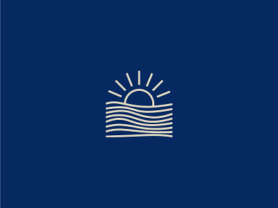 Sunset icon logo ocean sun sunset