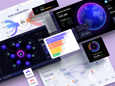 Large library of data visualization templates amazing amazon analytics chart app chart cloud dailyui dark dashboard data vusialisation dataviz desktop google infographic light map product saas template trend ui