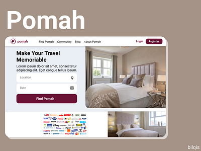 Dribbble Pomah app design flat idnakhwat redesign studying thyratiara traveling app ui ux web design