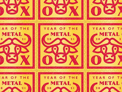 Year of the Metal Ox badge badges branding bull chinese chinese new year chinesenewyear cow design flat geometric horns icon logo ox stamp stamps type typography yearoftheox