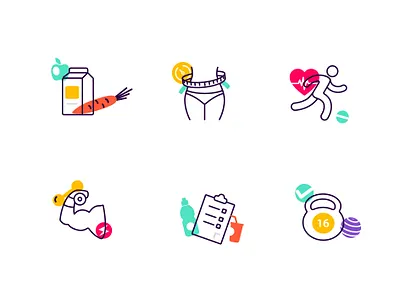 Sport&Fitness Icons branding fitness logo icon icons logo sports logo typography ui vector