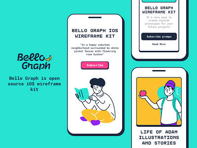 bello graph_wirframes animation app design icon illustration illustrator mobile typography ui vector
