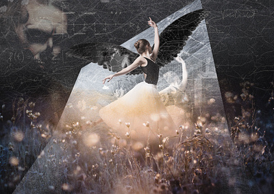 Ballerina ballet collage collage art collages digital art digital painting photoshop photoshop art