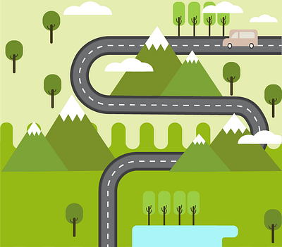 Carton road map animation art branding design flat graphic design illustration illustrator logo typography ui