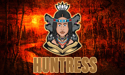 Huntress Gaming Logo gamer logo gaming logo logo logo design