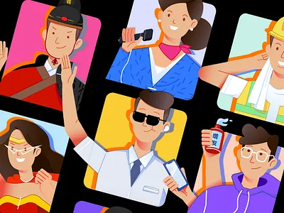 Vector illustrations art branding character design illustraion interface sketch vector