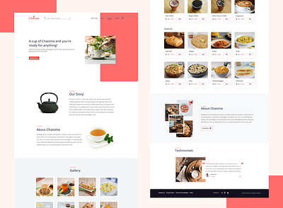 Chaisma | UI/UX design delivery service food minimal ui uiux web design