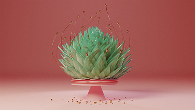 Jade flower 3d 3dart 3dartist 3dartwork 3dmodeling blender blender3d blender3dart design