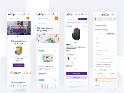 Ofix - Mobile app design b2b checkout design ecommerce homepage minimal mobile app mobile design mobile ui platform product page responsive shop ui ux