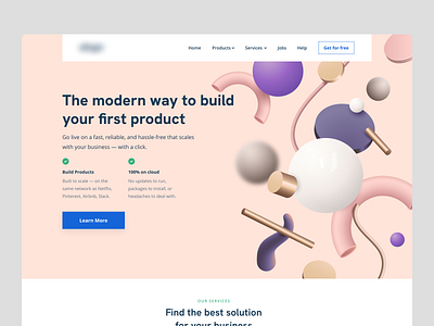 Hero Style Exploration - Product Website 3d 3d elements 3d haeder concept design header header exploration hero section landing page product product design product page productdesign startup style exploration ui web exploration webdesign website website design