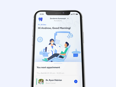 Zendenta - Patient Mobile App appdesign appointment booking clinic crm data dental dentist doctor erp management medical record medicine patient schedule service ui user ux