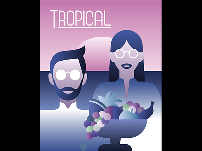 Poster Design - Art Deco artdeco branding food gradient illustration people