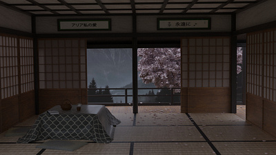 Old Japanese Interior 3d art 3d artist aesthetic anime assassins blender blender 2.8 interior interior design interiordesign lightroom old room