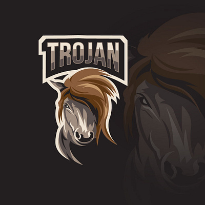 Trojan adobe illustrator branding cool coreldraw design horse horse logo horses illustration knight logo portrait vector