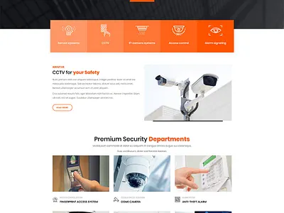 CCTV Security Camera Website Template Free & Premium cctv cctvcameras security camera web design website website design