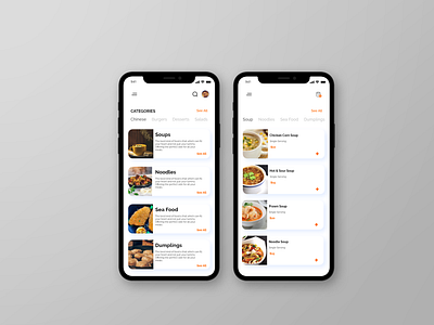 Food/Drink Menu || 043 app daily 100 challenge dailyui dailyui 043 dailyuichallenge design graphic design minimal ui ux web