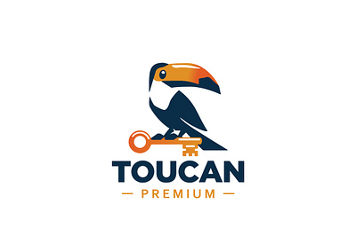 Toucan logo animal bird branding classic key logo mark minimalism minimalist simple toucan