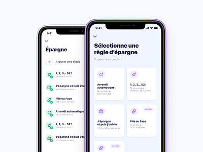 Pick a saving rule 💰 mobile app mobile ui money rule savings app yeeld
