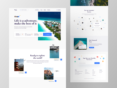 Tripo - Tour Planner Web Design Exploration 🔥🔥 best designer booking booking app creative design dashboard ui ios android interface minimal clean new trend popular design popular shot popular trending graphics products top tour tourism travel agency travel app traveling trending ui web design website design