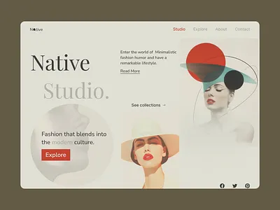 Website Design for Fashion Studio creative studio design inspiration fashion fashion design fashion studio fashion tech fashion website layout minimalist ui studio stylish trendy interface typography ui design user friendly ux design ux ui design web web design website