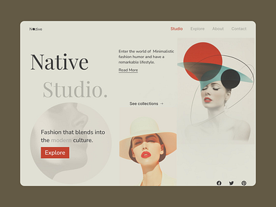 Website Design for Fashion Studio creative studio design inspiration fashion fashion design fashion studio fashion tech fashion website layout minimalist ui studio stylish trendy interface typography ui design user friendly ux design ux ui design web web design website