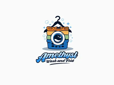Logo! Laundry Wash and Fold basket branding delivery fold graphic design laundromat laundry logo wash