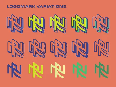 Logomark Variations - Nicholas Roberts Art adobe illustrator branding colorful illustrator logo logomark monogram orange vector