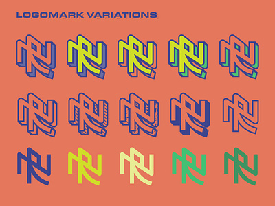 Logomark Variations - Nicholas Roberts Art adobe illustrator branding colorful illustrator logo logomark monogram orange vector