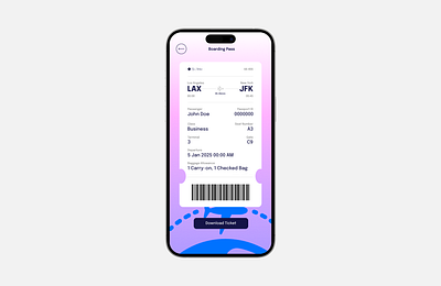 Boarding Pass. Daily UI. Challenge #024 024 boarding pass challenge cleanui dailyui dailyuichallenge design ticket ui userinterface