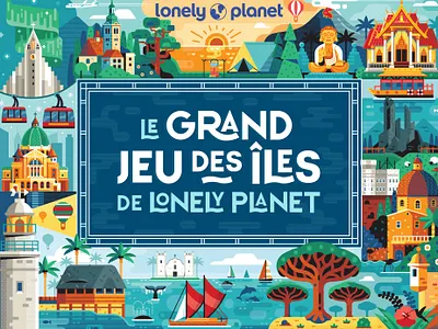 Great Islands Game Box for Lonely Planet board game cover cruise design earth famous flat design geographic illustration landmarks lonelyplanet nationalgeographic sea summer tourism tourist travel traveling vacation world